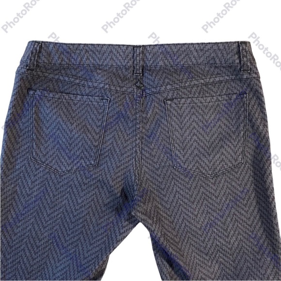 Prana Womens Kara Herringbone Pattern Gray Mid Rise Pants Jeans Size 8 Skinny - Picture 13 of 13